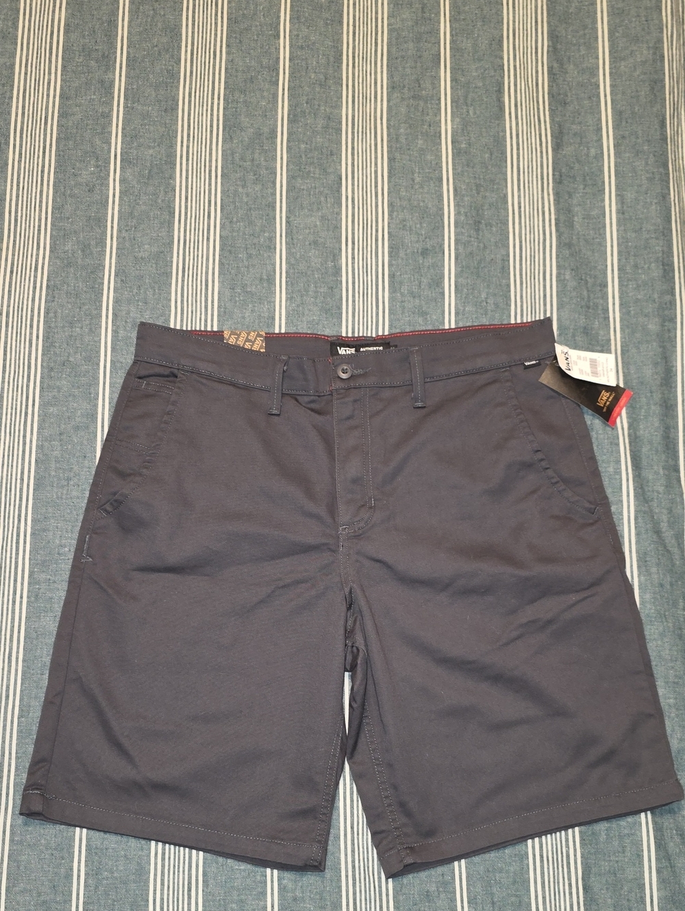 Vans Men's Navy Flat Front Casual Shorts